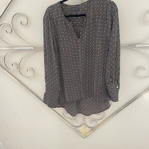 The Limited Black and White Striped Blouse